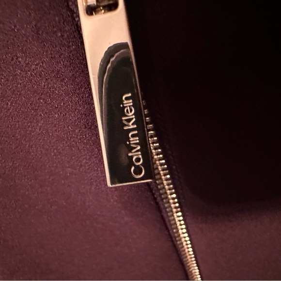 Calvin Klein Solid Brown Faux-Leather Tie-Waist Sheath Dress | Size 6 - Picture 7 of 8